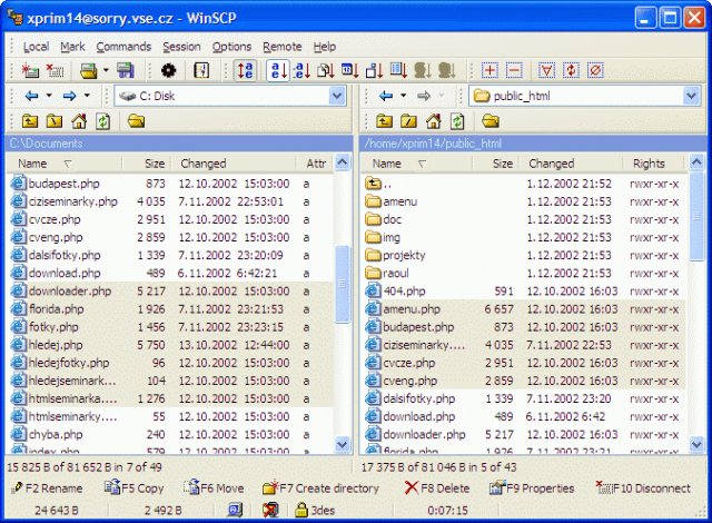 upload files to web server winscp hostgator